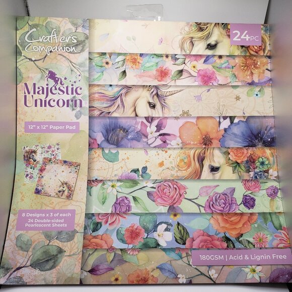 Crafters Companion Majectic Unicorn Paper Pack - Picture 1 of 3
